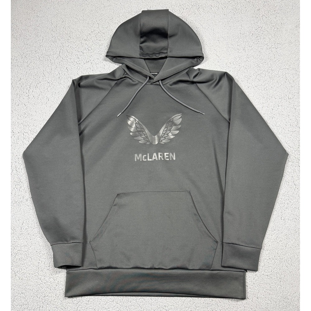 Castore McLaren Hoodie Mens 2XL Gray Formula 1 F1 Racing Pullover Sweatshirt